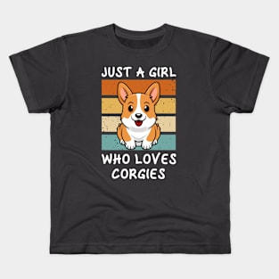 Just a Girl who loves corgis Kids T-Shirt